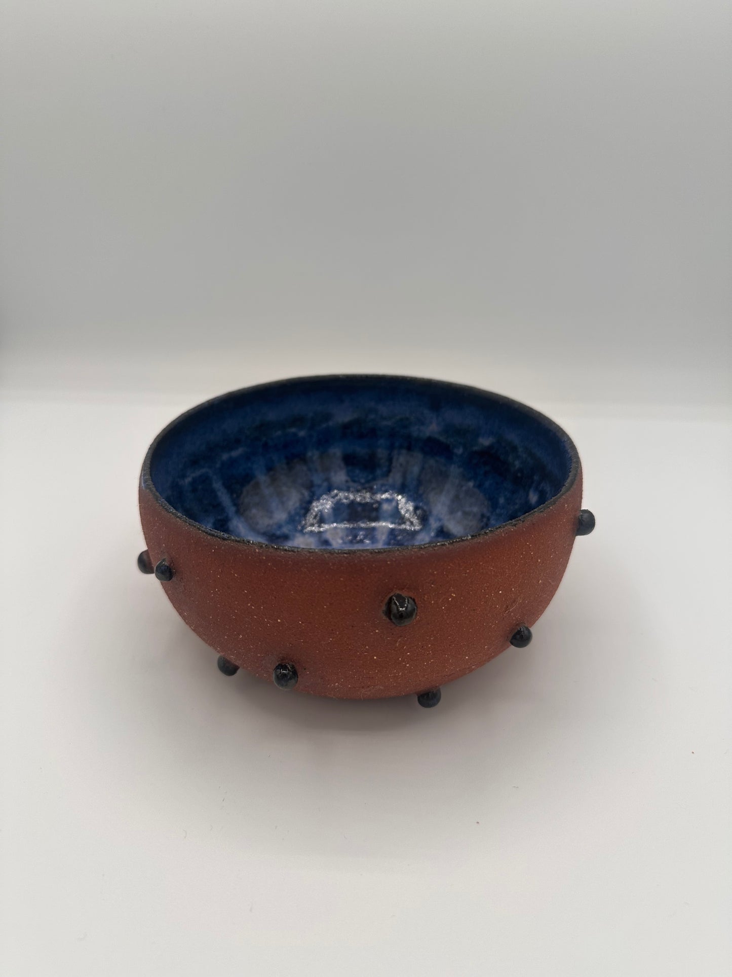 Toots! Ceramics - Terra Cotta Denim Dots Bowl