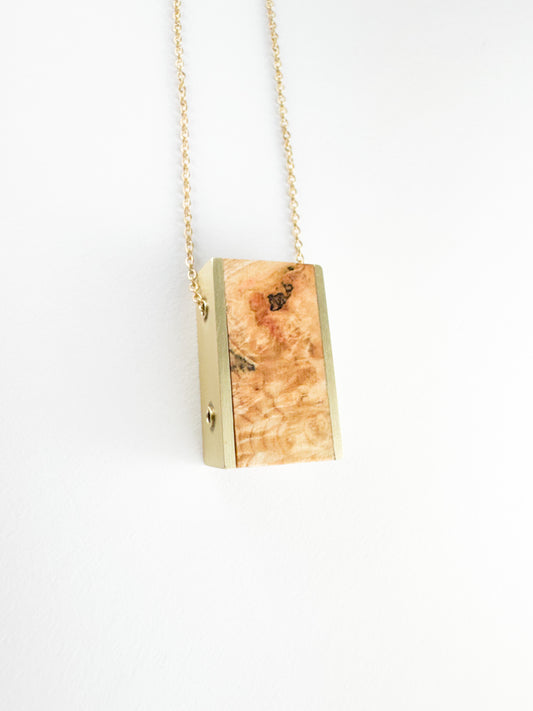 Lyndsey Rieple - Boxelder Wood Mini Stela Necklace