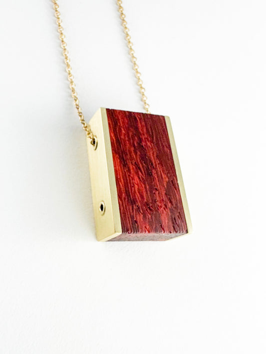 Lyndsey Rieple - Padauk Wood Mini Stela Necklace