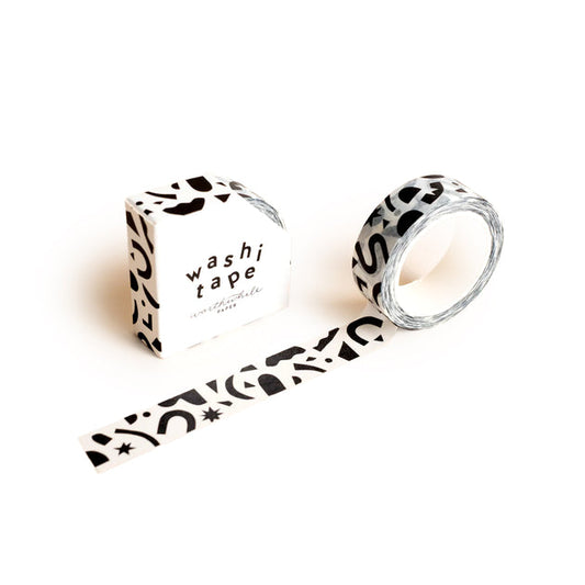 Worthwhile Paper - Confetti Pattern Washi Tape - Black & White