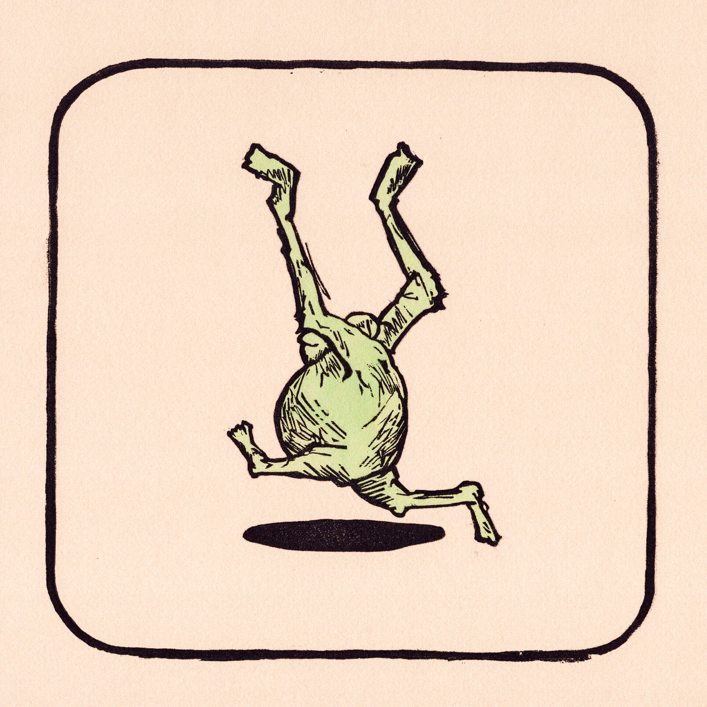 Wackadoodle woodcut print (1/15)