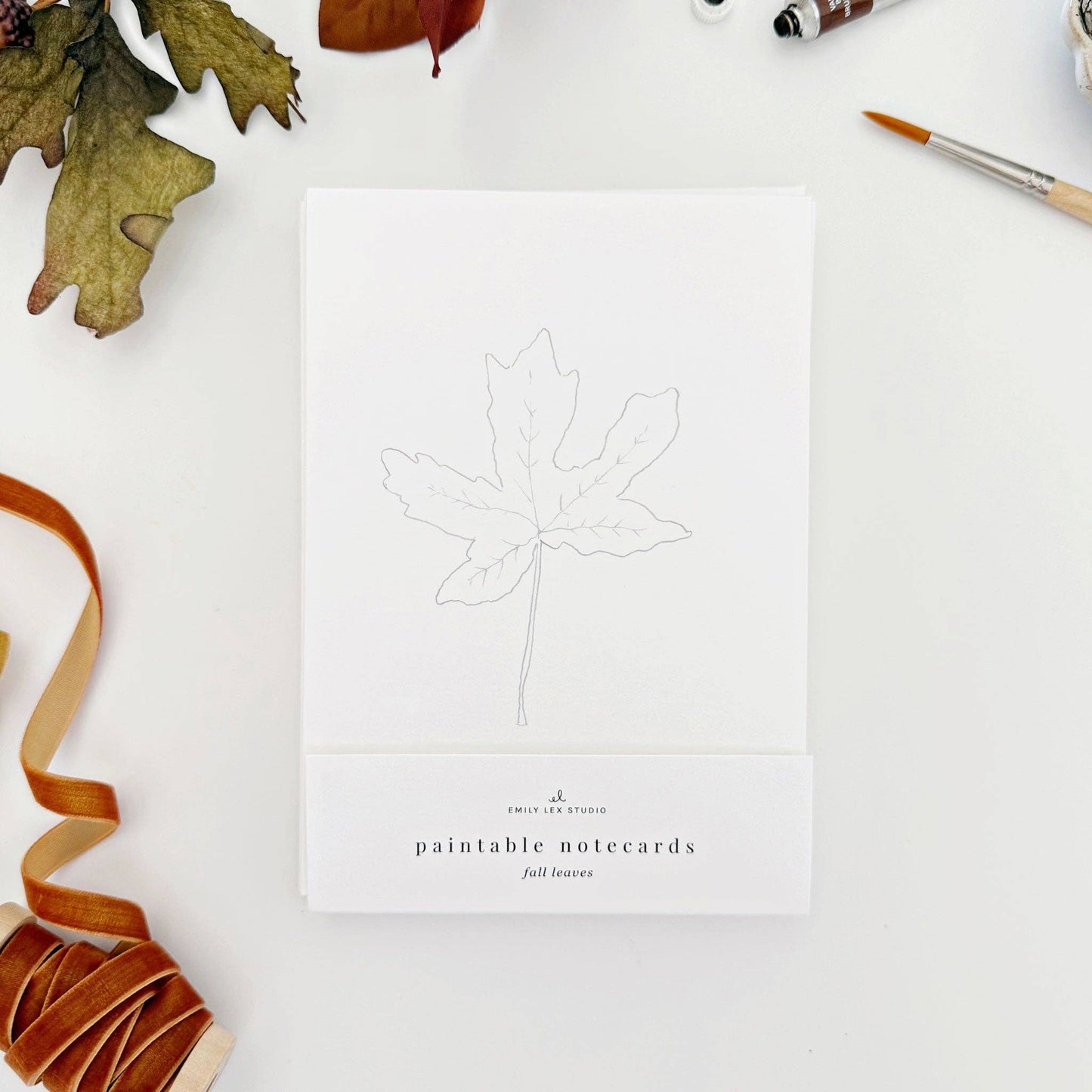 emily lex studio - Fall leaves paintable notecards