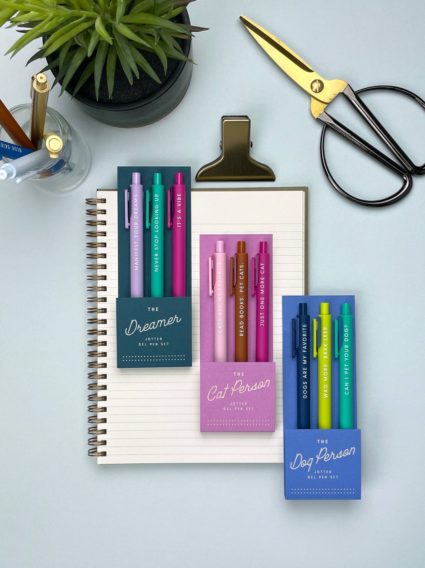 Ruff House Print Shop - The Dreamer Jotter Gel Pen: Set of 3