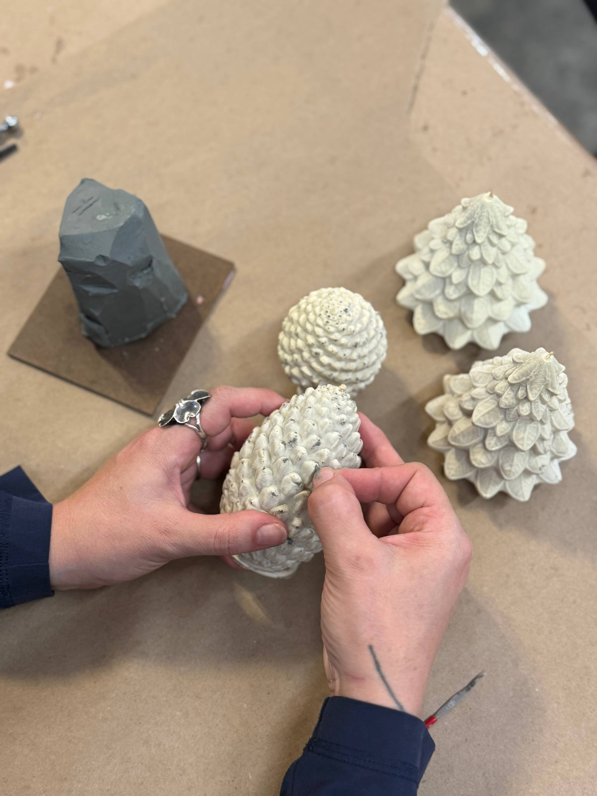 Mo&Co Home - Mo&Co Home Exclusive: Sculpted Beeswax Pine Cones Large