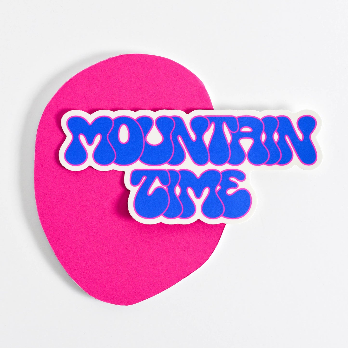 Endless August Supply Co. - Mountain Time Retro Large Vinyl Sticker - blue