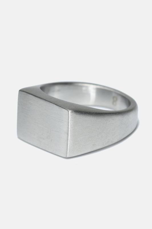 Curated Basics - Flat Top Ring: Steel / 11