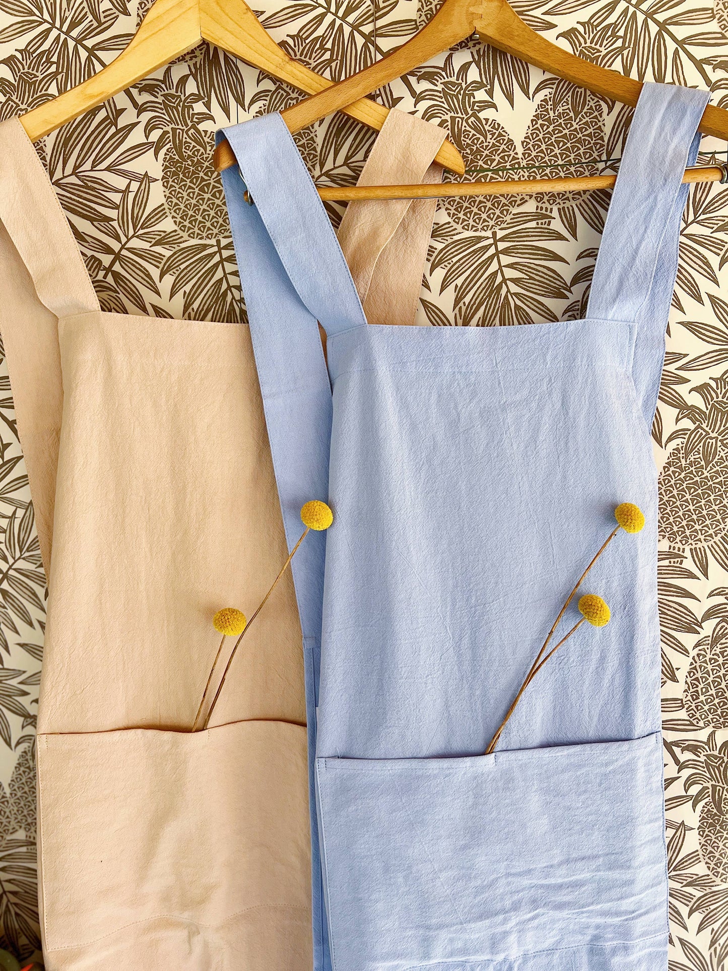 Cate Paper Co. - Cross Back Apron: Peacock Blue