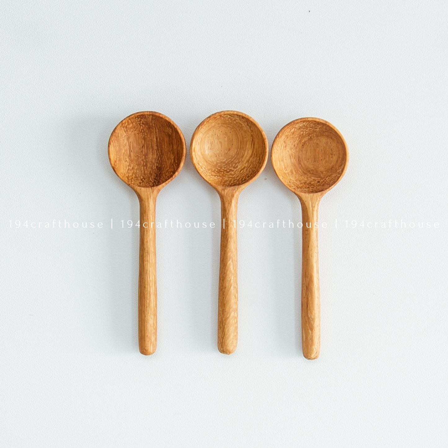 194 Craft House - Tiny Wooden Salt, Sugar Spoons - Measuring Spoons