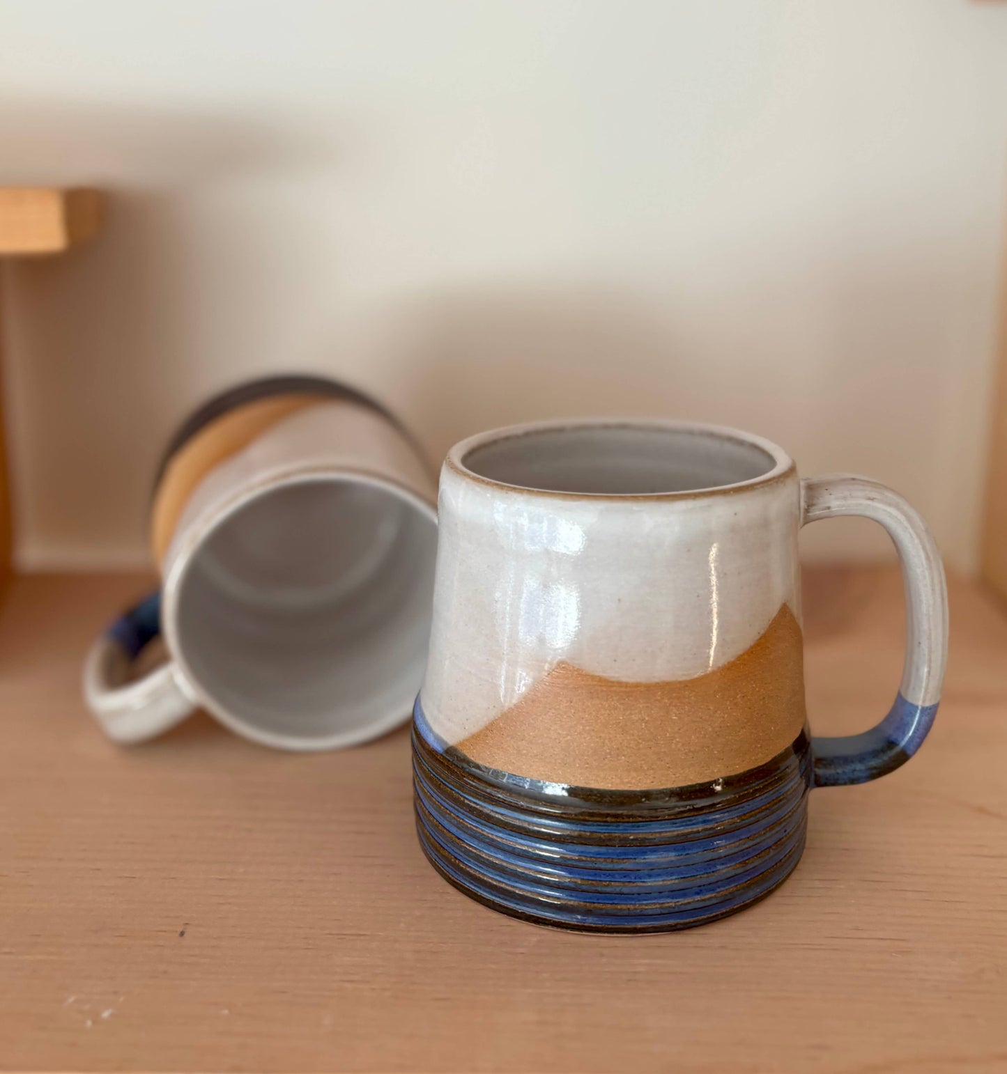 ROB Ceramics - Earth Lines Mug - Handmade Ceramic: Orange