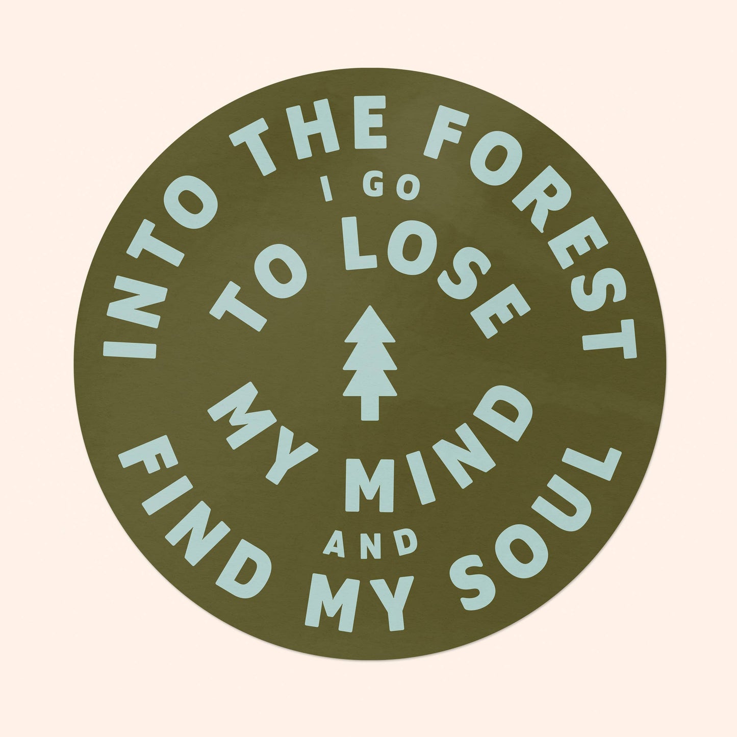 Endless August Supply Co. - Into The Forest Large Vinyl Sticker - moss: Sticker Only