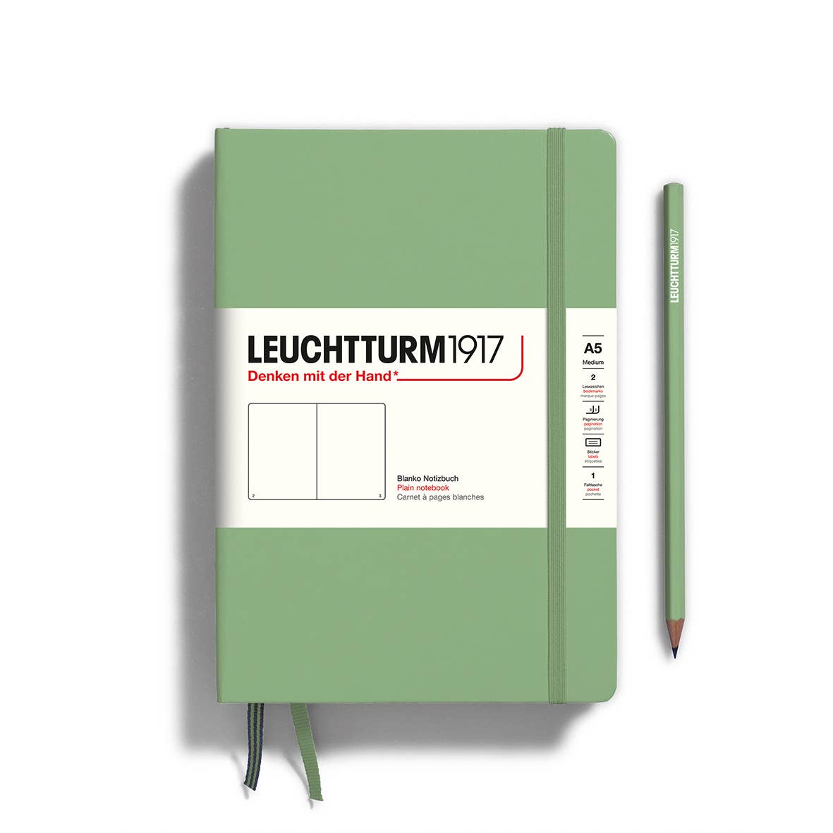LEUCHTTURM1917 - Notebooks - Medium (A5): Olive / Hardcover / Dotted