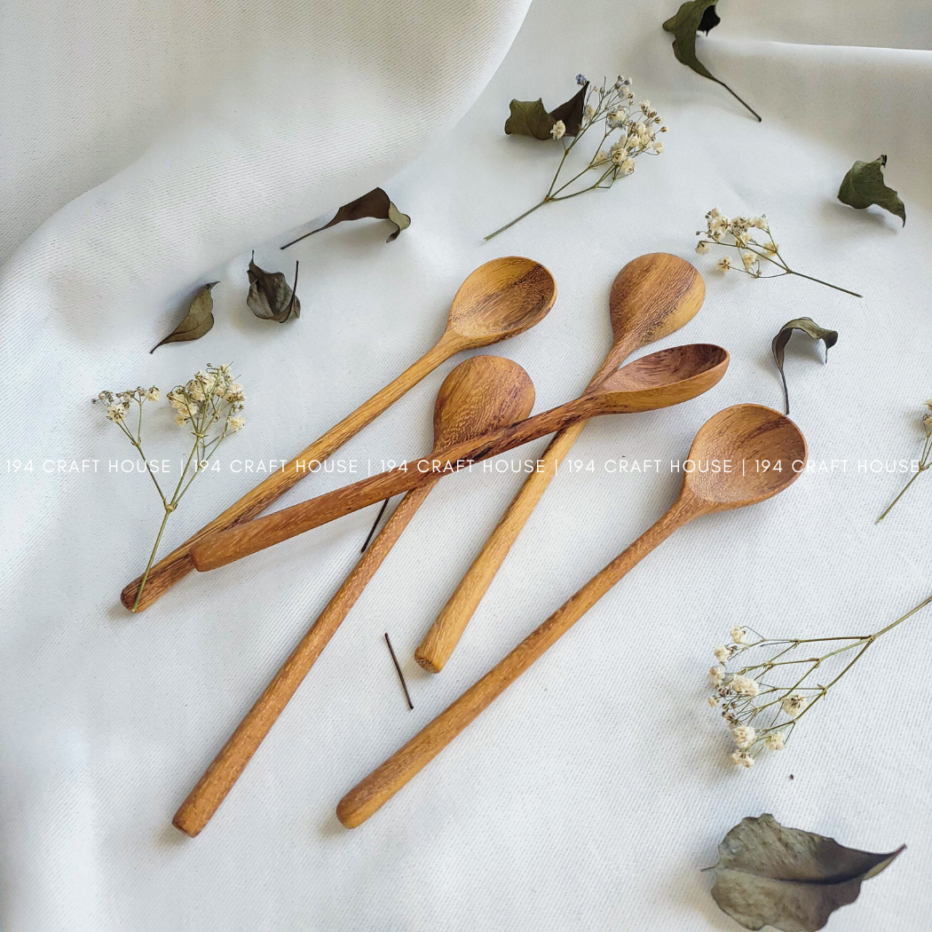 194 Craft House - Handcarved Wooden Stirring Spoon - Kitchen Serving Utensils