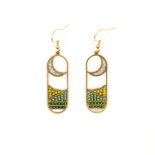 Altiplano - Moonview Earrings: Green