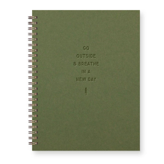 Ruff House Print Shop - Breathe in a New Day Journal: Lined Notebook