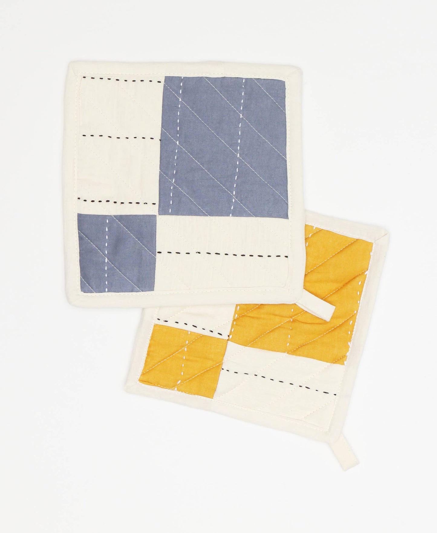 Anchal - Quilted Pot Holder: Mustard