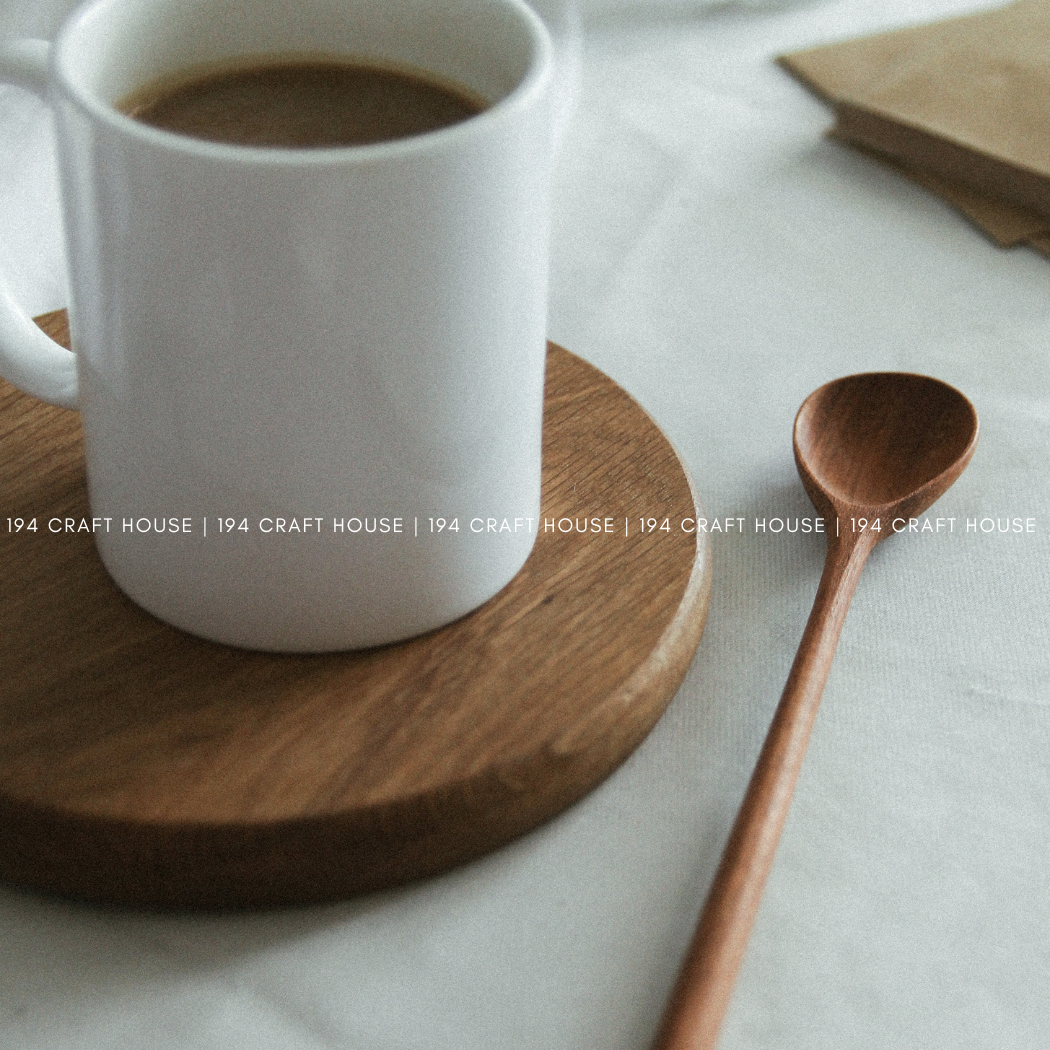 194 Craft House - Handcarved Wooden Stirring Spoon - Kitchen Serving Utensils