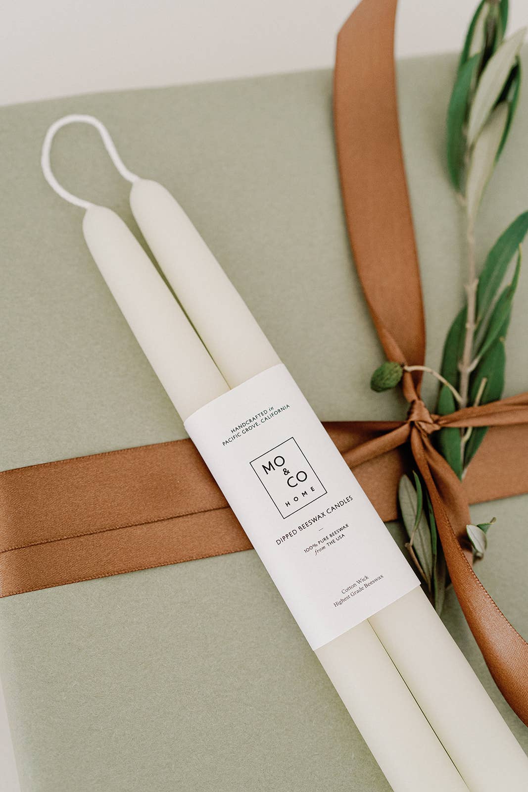 Mo&Co Home - 10" & 14" - 100% Beeswax Dipped Candles | Natural White: 14 Inch