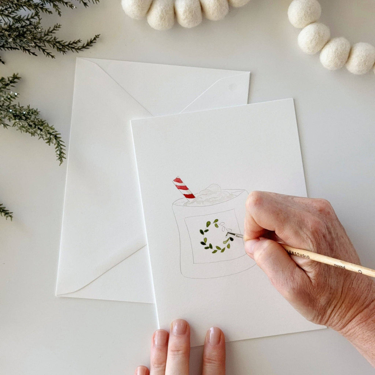 emily lex studio - Warm + cozy paintable notecard