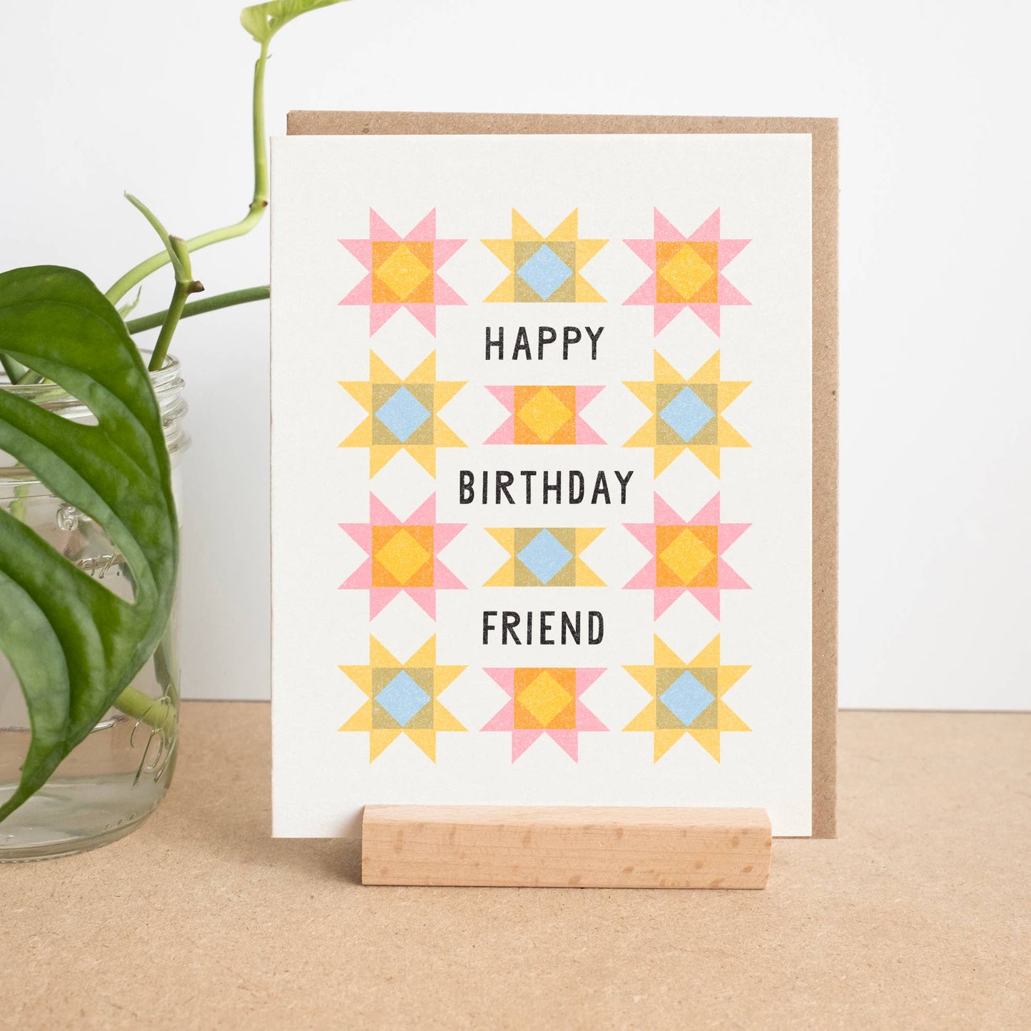 Worthwhile Paper - Birthday Friend Quilt Card