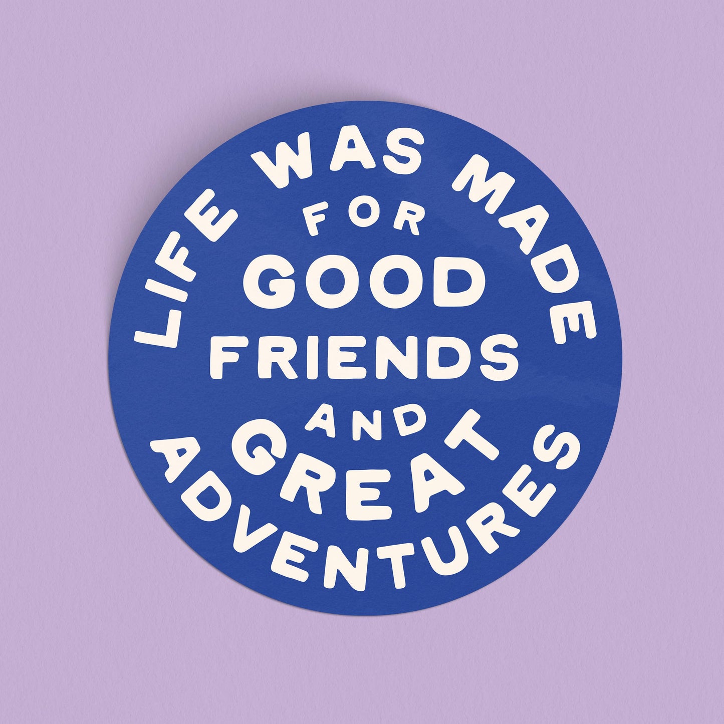 Endless August Supply Co. - Great Adventures Circle Vinyl Sticker - blue