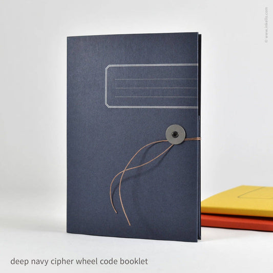 Inkello Letterpress - Cipher Wheel Code Booklet (#574): Deep Navy