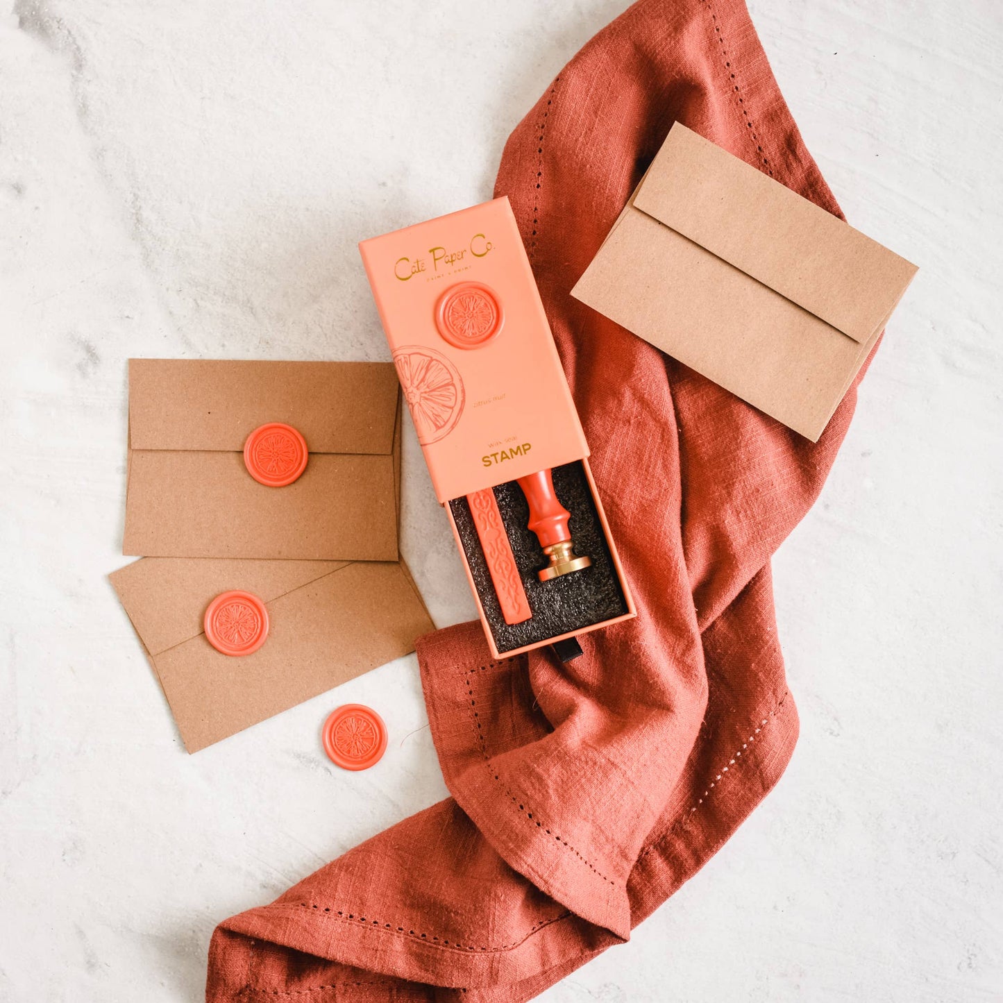 Cate Paper Co. - Wax seal stamp and wax stick set: Ribbon Bow