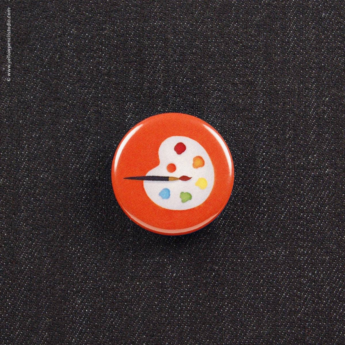Inkello Letterpress - Artist Palette Button (#6000): Orange
