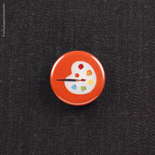 Inkello Letterpress - Artist Palette Button (#6000): Orange