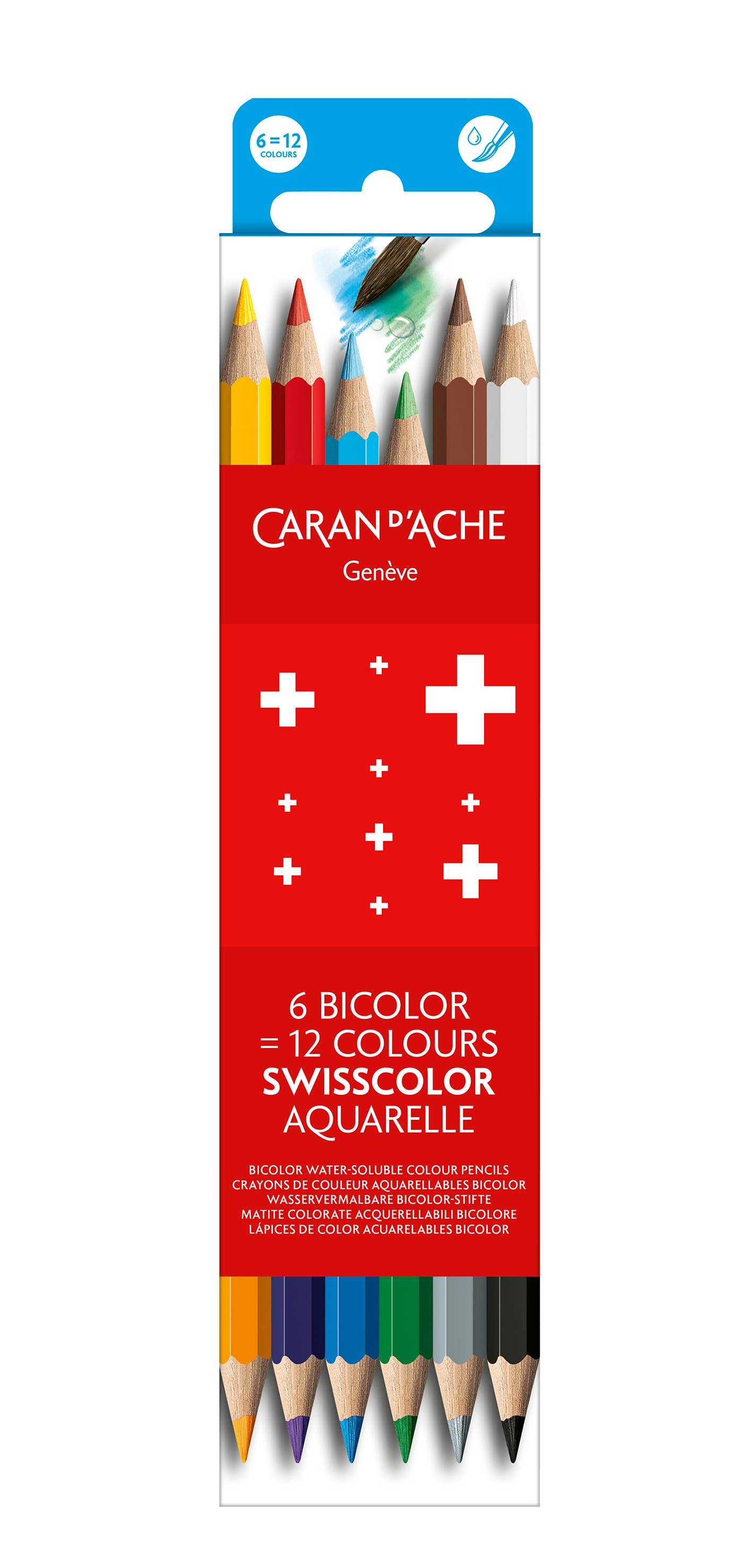 Caran d'Ache - Swisscolor Bi-color Water-soluble Color Pencil Set