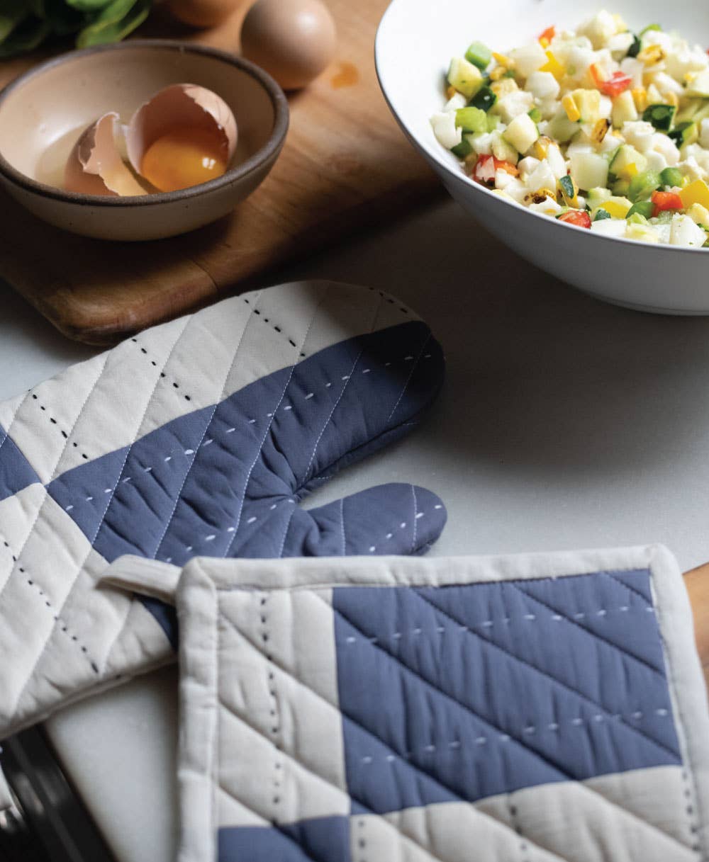 Anchal - Quilted Pot Holder: Slate