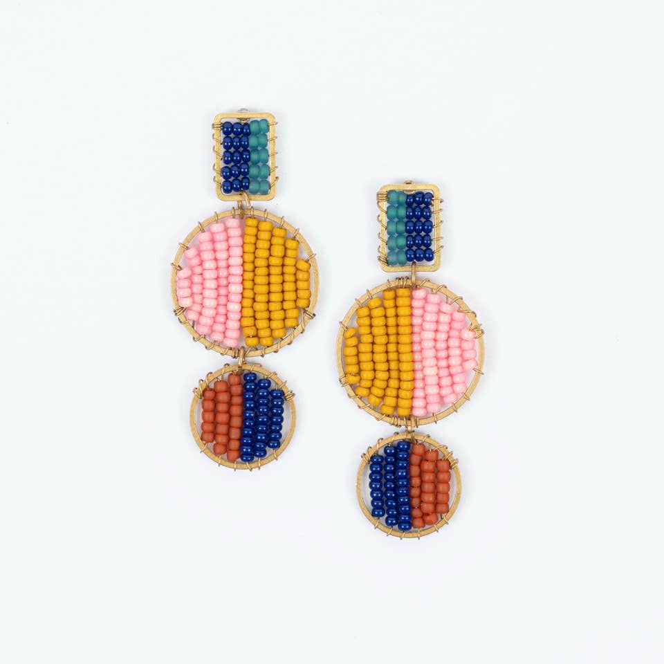 Altiplano - Mod Block Earrings: Deep Pop