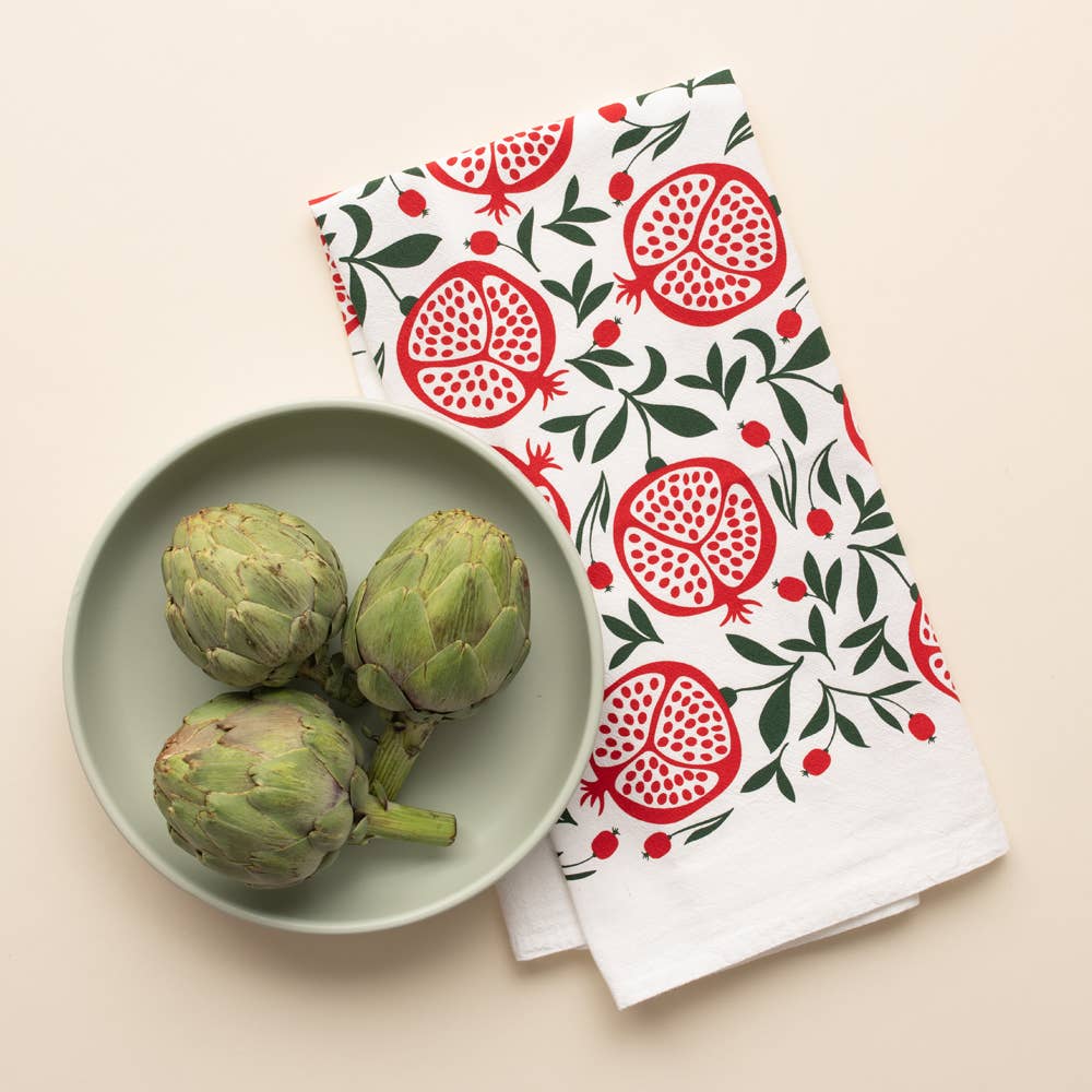 HAZELMADE® Tea Towels + Gifts - Pomegranates Tea Towel | Kitchen Decor | Holiday