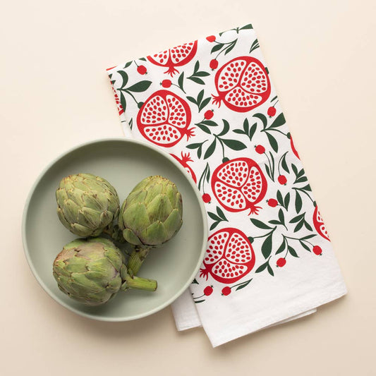 HAZELMADE® Tea Towels + Gifts - Pomegranates Tea Towel | Kitchen Decor | Holiday
