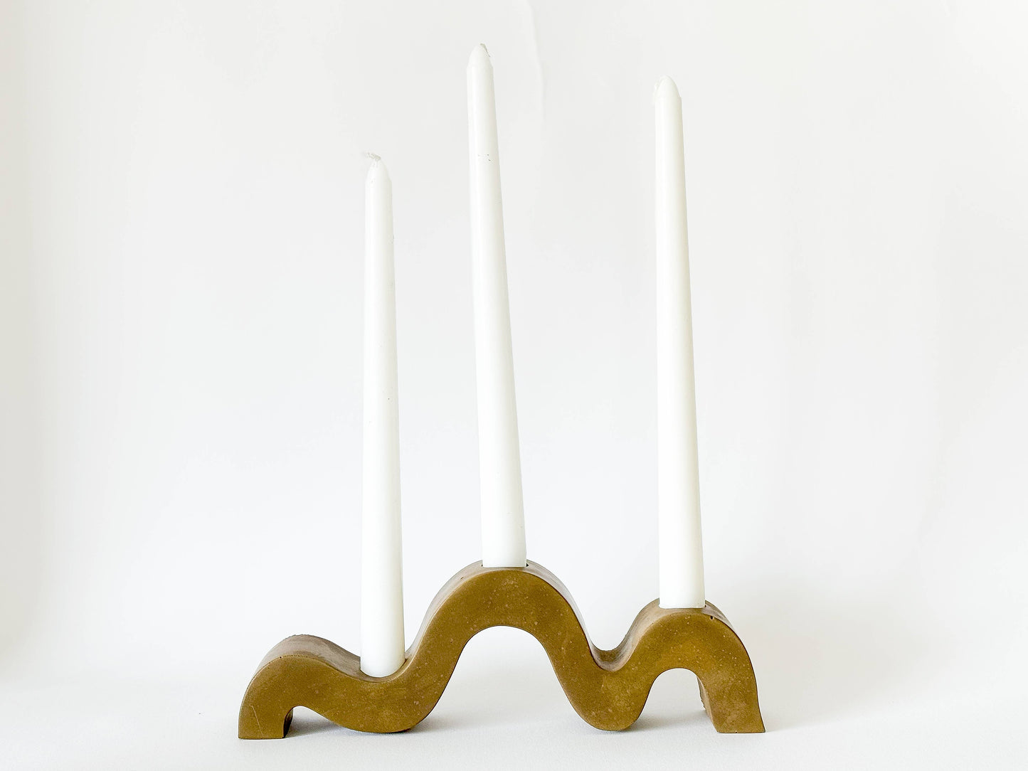 Sunday Nomad - Wavy Taper Candle Holder | Candlestick Holder: Saddle