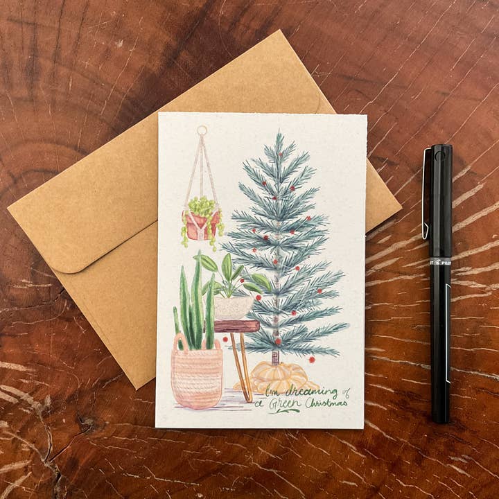 Green Christmas Card
