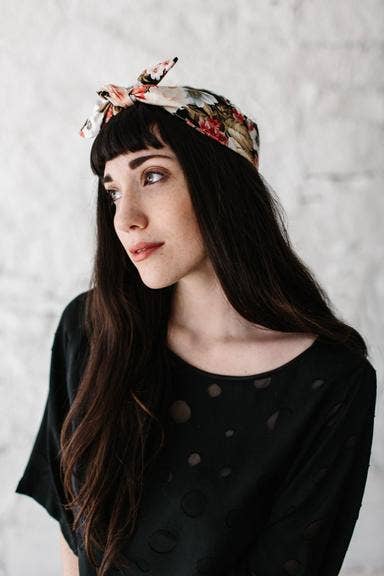 Heritage & Bloom - Mustard Yellow Floral Headwrap