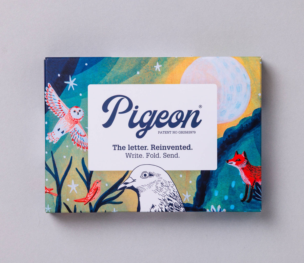 pigeonposted - Harvest Moon Pigeon, Folding Holiday Letter Pack, Pack of 6