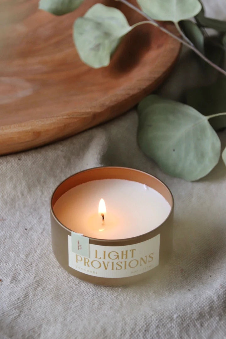 Light Provisions - 4.75 oz Eucalyptus & Amber Candle
