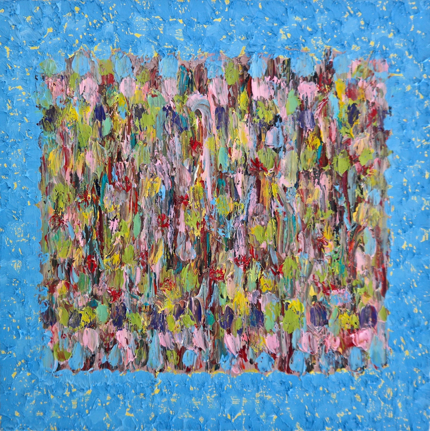memory in blue over yellow