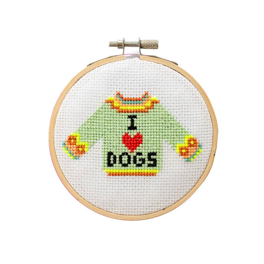 Cotton Clara - I Love Dogs Cross Stitch Kit