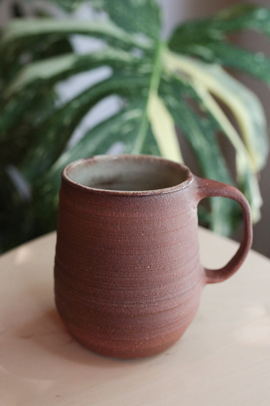 Chlorophyll and Clay - Big Red Grooved Mug