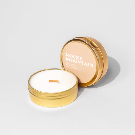 Rocky Mountain National Park Travel Tin Candle - Nomad Design Co
