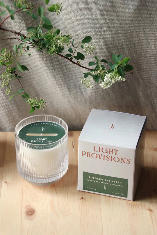 Light Provisions - 9.5 oz Rosemary & Cedar Candle