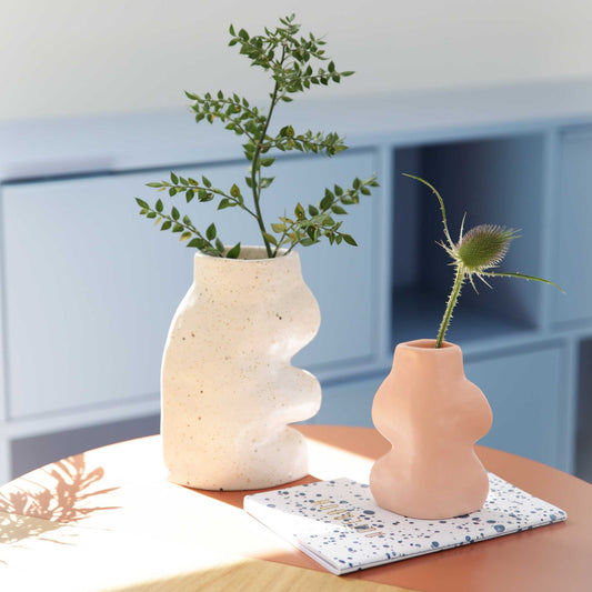 Fluxo Ceramic Vase - Small Pink