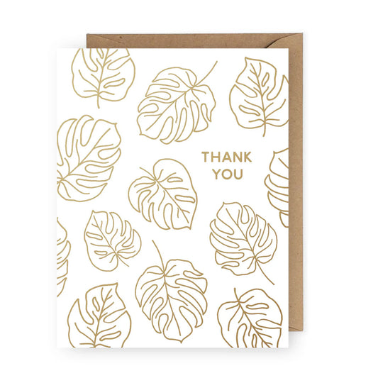 The Anastasia Co - Leaf Thank You Foil Greeting Card