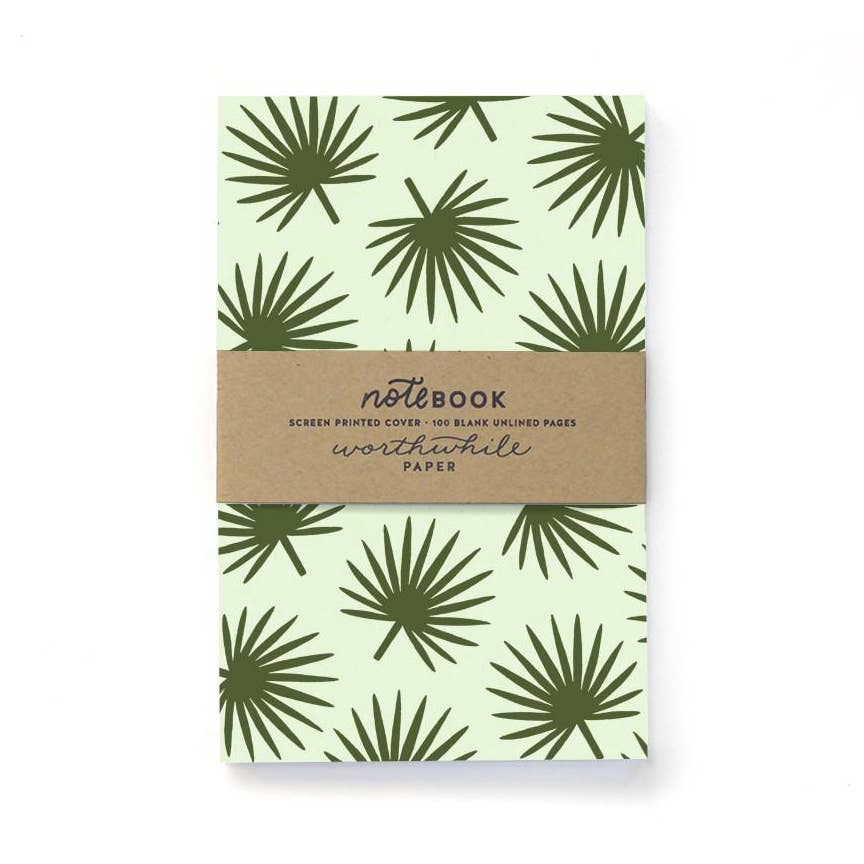 Worthwhile Paper - Tropical Palm Leaf Pattern Notebook