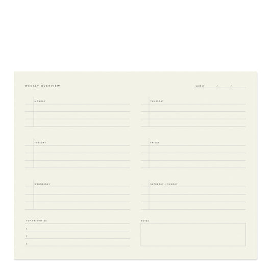 Ramona & Ruth - Weekly Overview Notepad