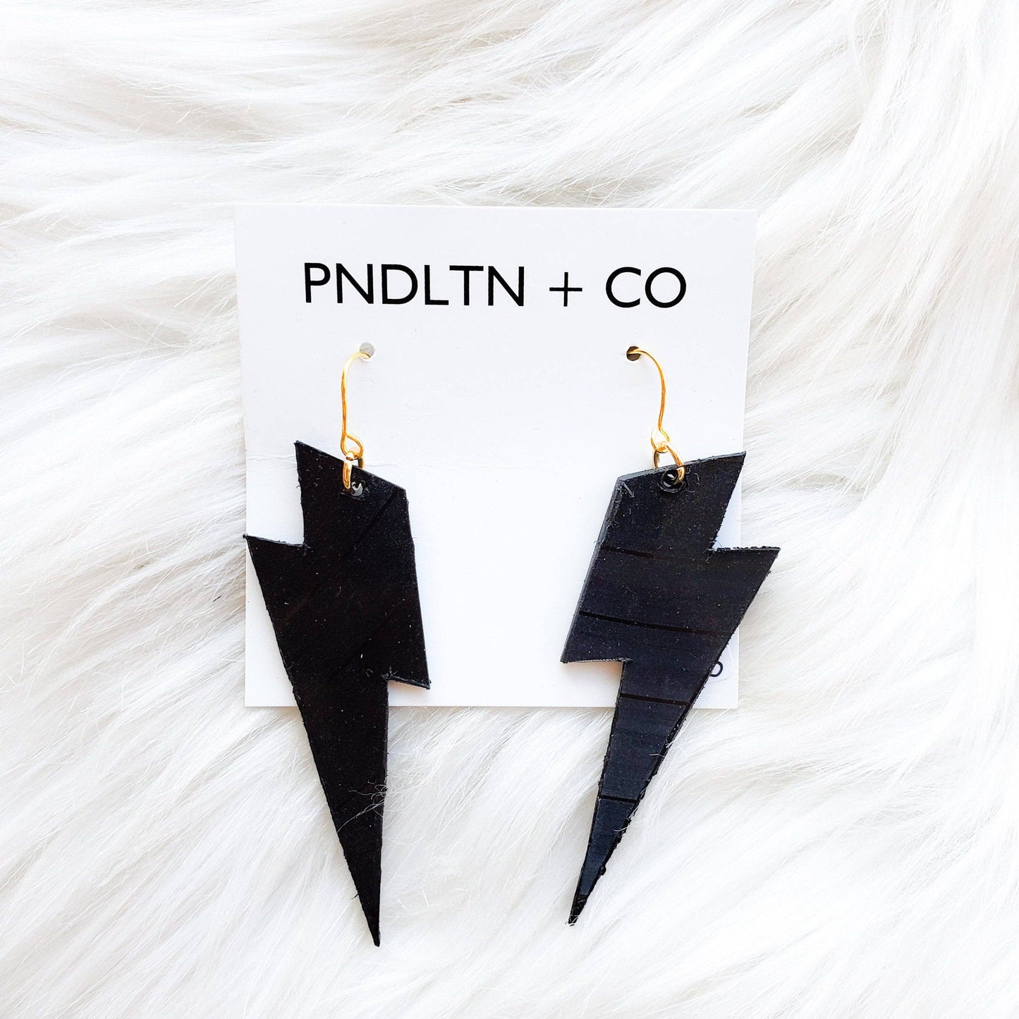 Bolted Recycled Vinyl Record Earrings